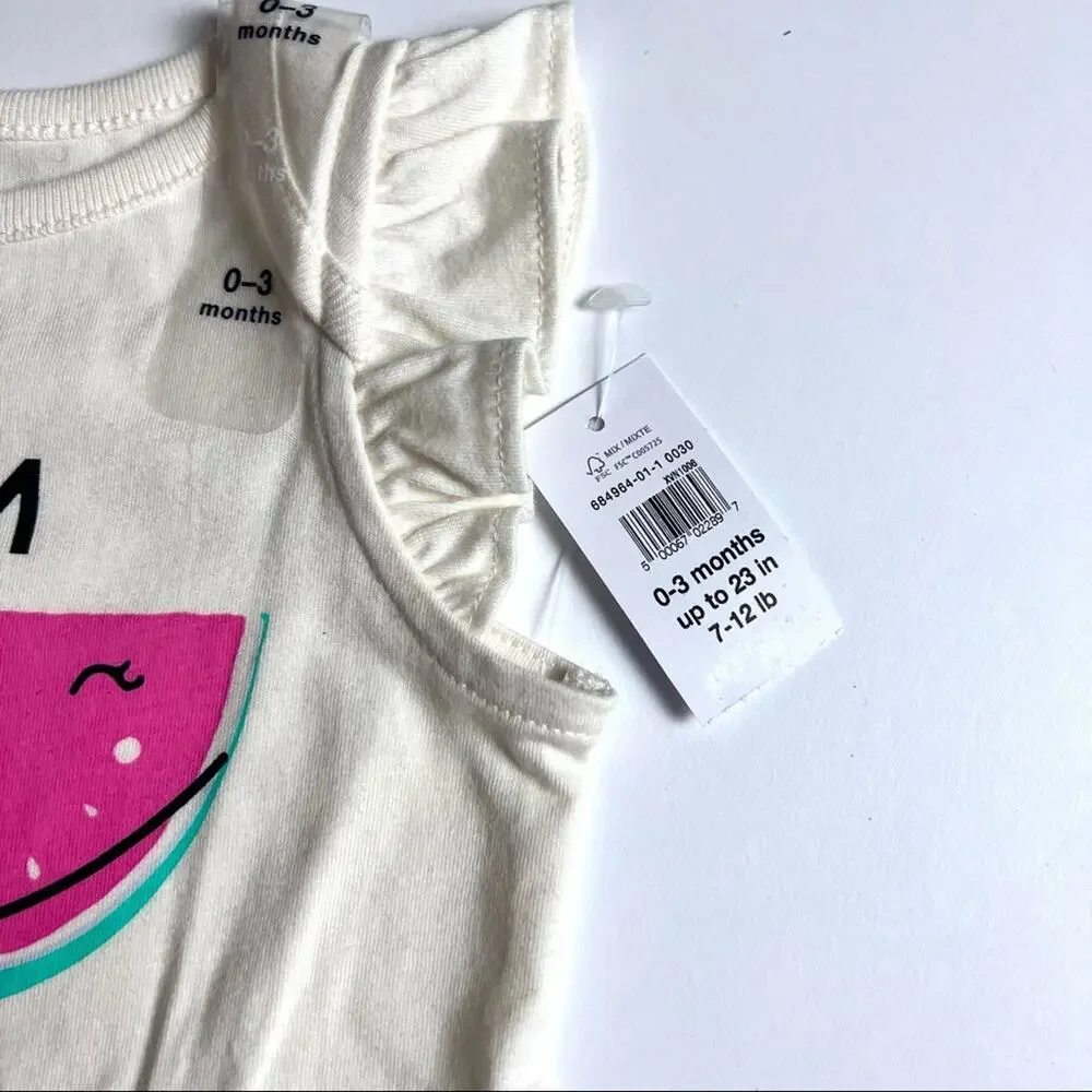 Gap Baby Flutter Sleeve  MOM Graphic Style Snap Closure Onesie Sz 0-3M